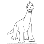 How to Draw Ella Brachiosaurus from Dinosaur Train