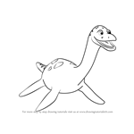 How to Draw Elmer Elasmosaurus from Dinosaur Train