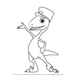 How to Draw Gilbert Troodon from Dinosaur Train
