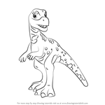 How to Draw Leslie Lesothosaurus from Dinosaur Train