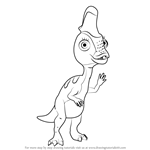 How to Draw Lily Lambeosaurus from Dinosaur Train