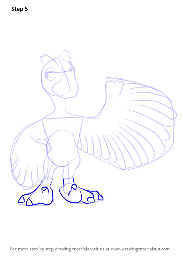 Download Step by Step How to Draw Minnie Microraptor from Dinosaur Train : DrawingTutorials101.com