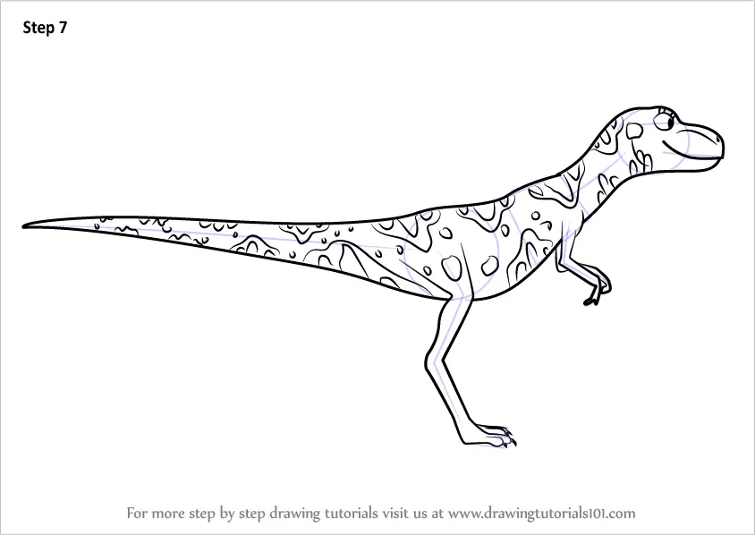 Step by Step How to Draw Mrs. Lesothosaurus from Dinosaur Train ...