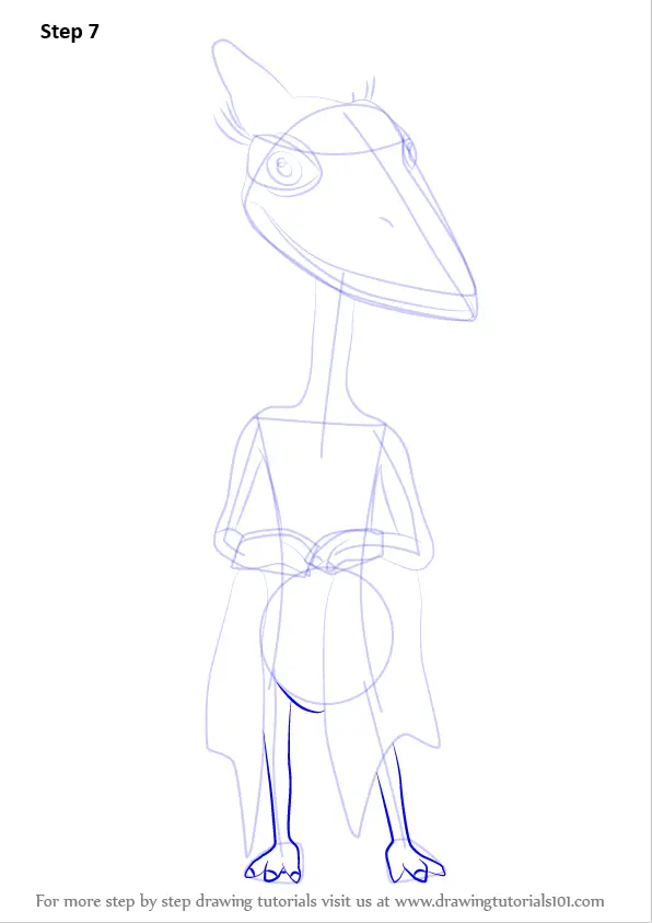 Learn How To Draw Mrs. Pteranodon From Dinosaur Train (dinosaur Train 6B7