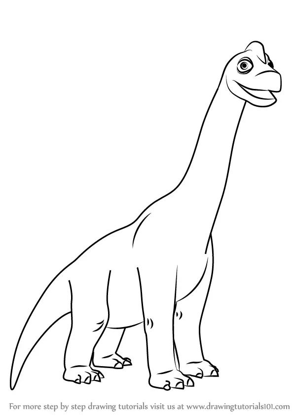 Learn How to Draw Ned Brachiosaurus from Dinosaur Train (Dinosaur Train