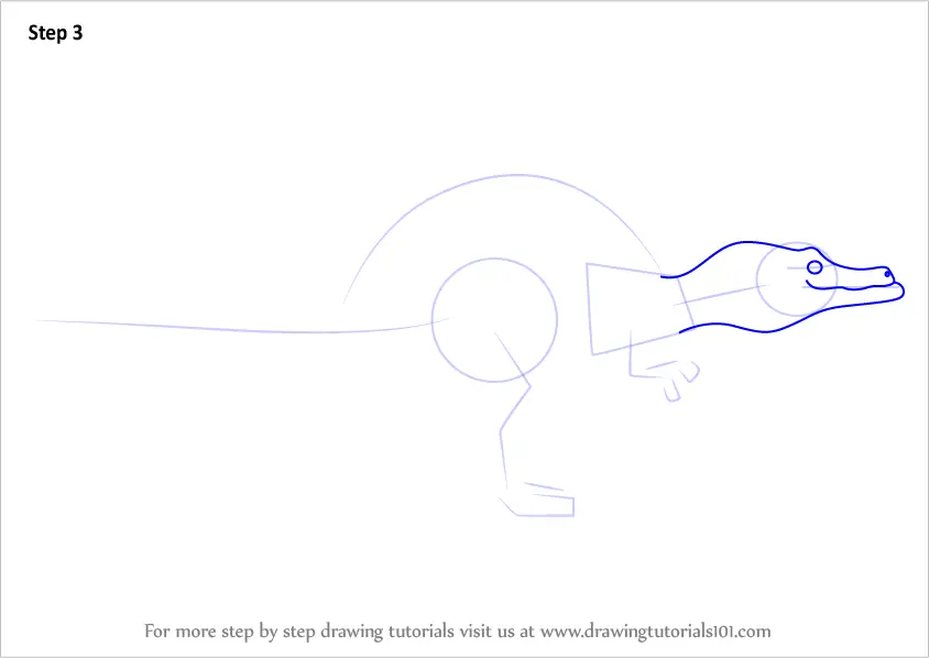 Step by Step How to Draw Old Spinosaurus from Dinosaur Train