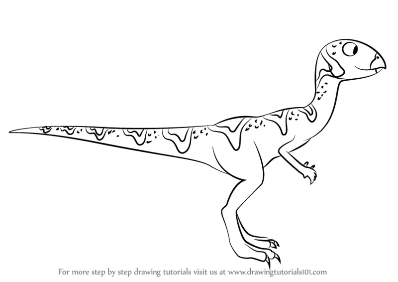 Step by Step How to Draw Quinn Quantassaurus from Dinosaur Train ...