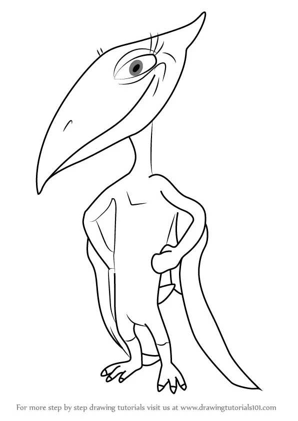 14. How to Draw Shiny Pteranodon from Dinosaur Train. 