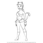 How to Draw Foxxy Love from Drawn Together