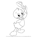 How to Draw Dewey Duck from DuckTales