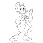 How to Draw Gladstone Gander from DuckTales
