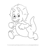 How to Draw Tootsie the Triceratops from DuckTales