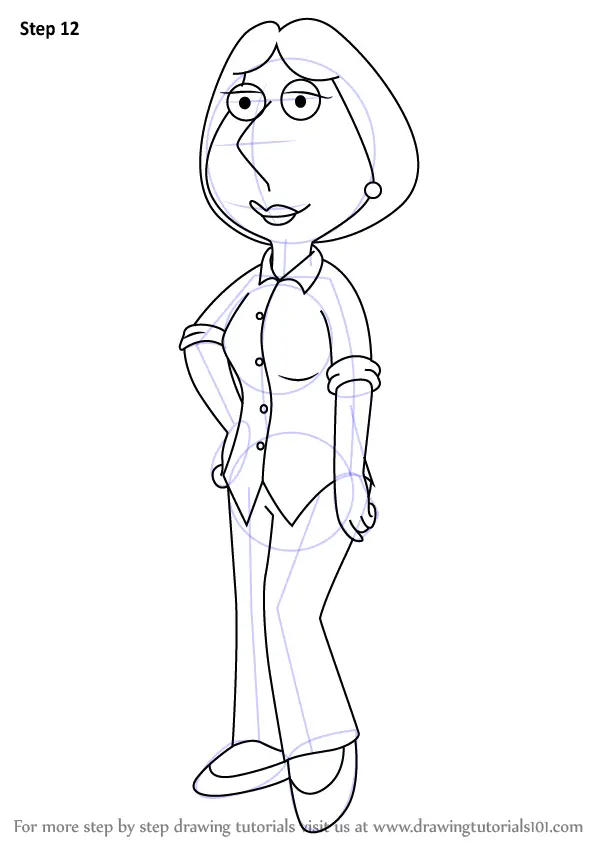 Step by Step How to Draw Lois Griffin from Family Guy