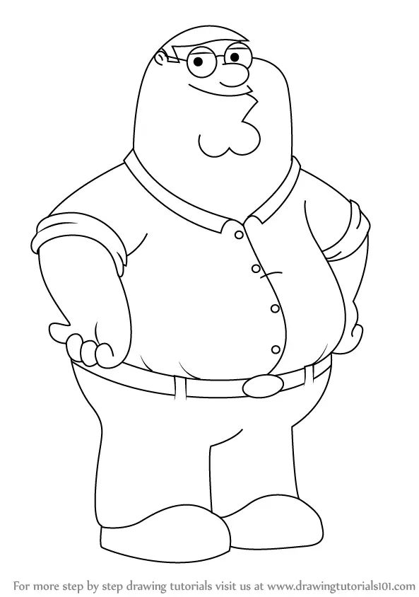 Learn How to Draw Peter Griffin from Family Guy (Family Guy) Step by
