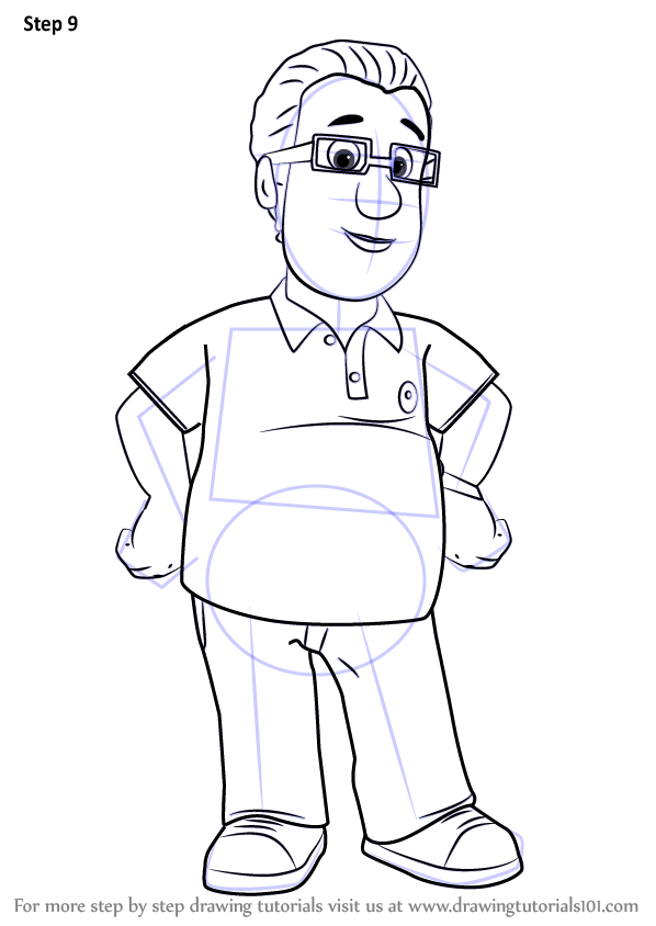 Learn How to Draw Joe Sparkes from Fireman Sam (Fireman Sam) Step by