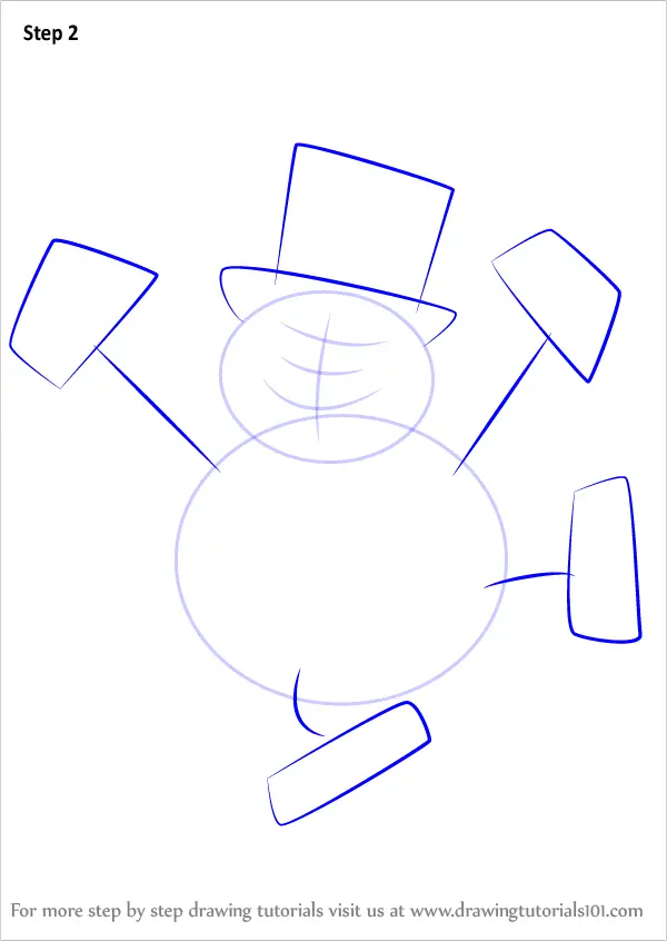 Learn How To Draw Frosty From Frosty Returns Frosty Returns Step By Step Drawing Tutorials 8554