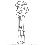 How to Draw Tyler Cutebiker from Gravity Falls
