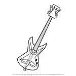 How to Draw Guitar of Rocklympus from Grojband