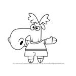 How to Draw Mr. Mooseface from Grojband