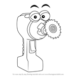 How to Draw Spinner from Handy Manny
