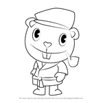 How to Draw Pop from Happy Tree Friends