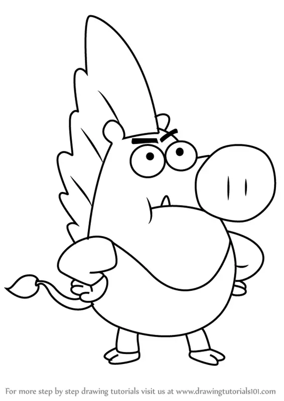 Learn How to Draw Rooter from Harvey Beaks (Harvey Beaks) Step by Step ...