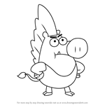 How to Draw Rooter from Harvey Beaks
