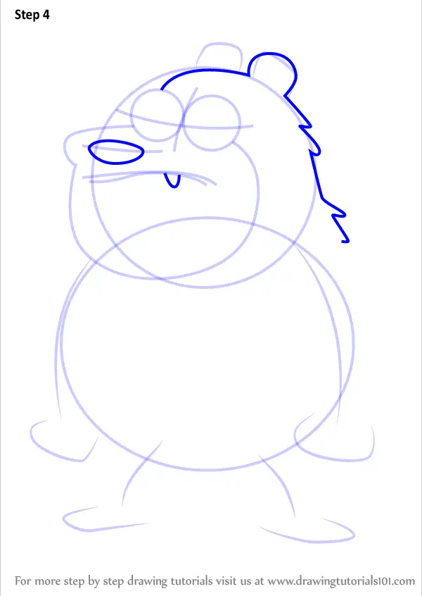 Learn How to Draw Technobear from Harvey Beaks (Harvey Beaks) Step by ...