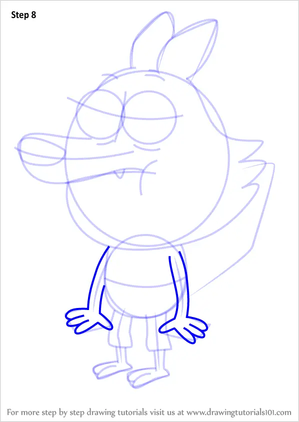 Step by Step How to Draw Willy from Harvey Beaks