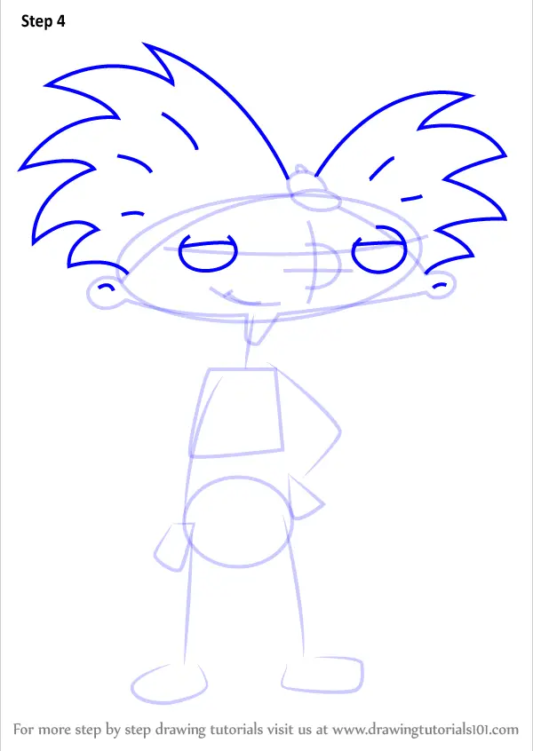 Learn How to Draw Arnold Shortman from Hey Arnold! (Hey Arnold!) Step