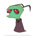 How to Draw Hok from Invader Zim