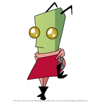 How to Draw Invader Dooky from Invader Zim