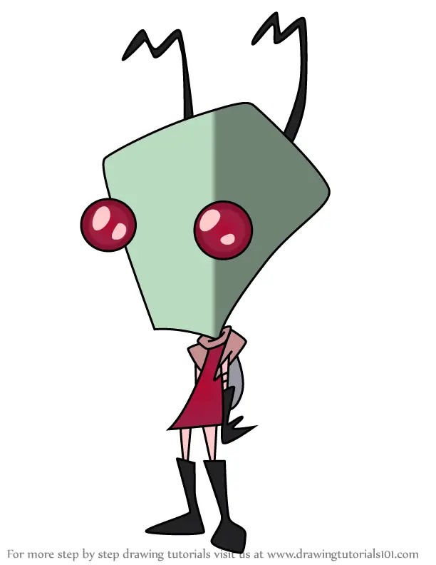 Learn How to Draw Invader Nen from Invader Zim (Invader Zim) Step by