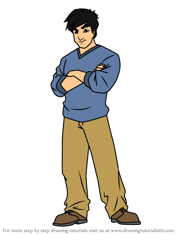Learn How to Draw Jackie Chan from Jackie Chan Adventures (Jackie Chan  Adventures) Step by Step : Drawing Tutorials