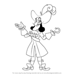 How to Draw Captain James Hook from Jake and the Never Land Pirates