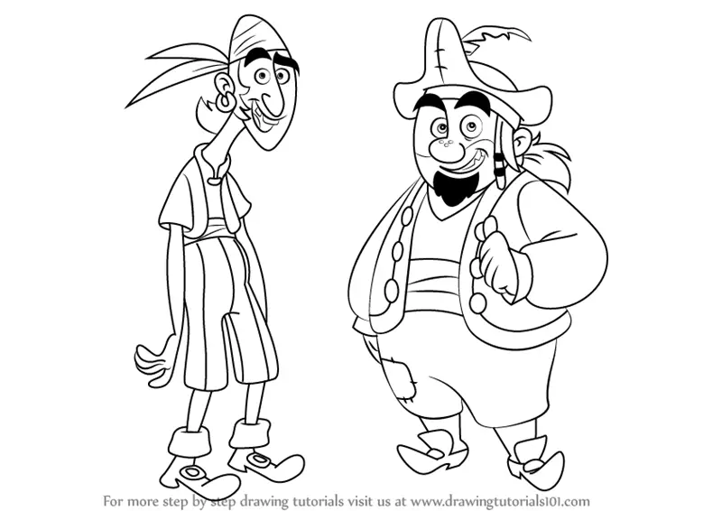 14. How to Draw Sharky and Bones from Jake and the Never Land Pirates. 