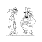 How to Draw Sharky and Bones from Jake and the Never Land Pirates