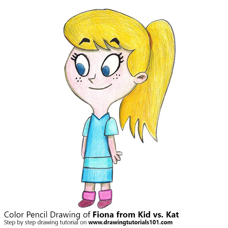Fiona from Kid vs. Kat Color Pencil Drawing