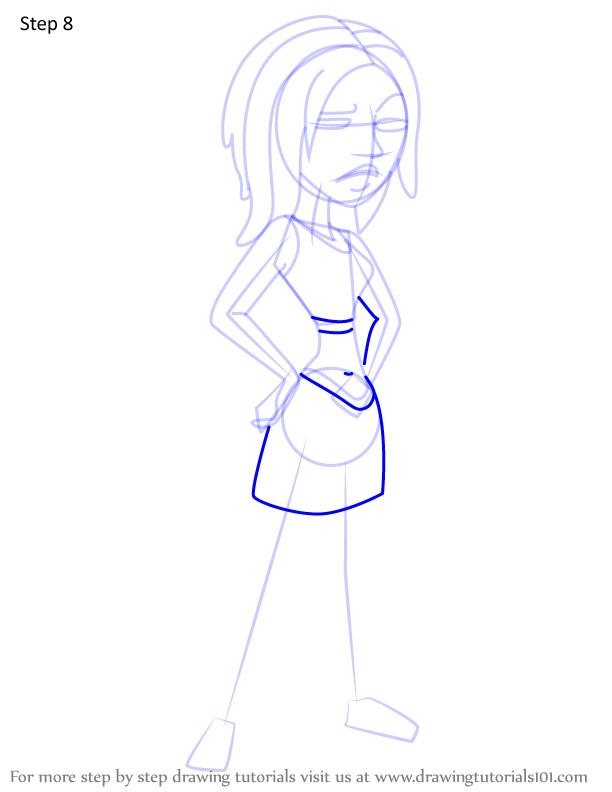 Step by Step How to Draw Bonnie Rockwaller from Kim Possible ...