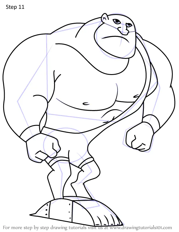 Step by Step How to Draw Steel Toe from Kim Possible ...