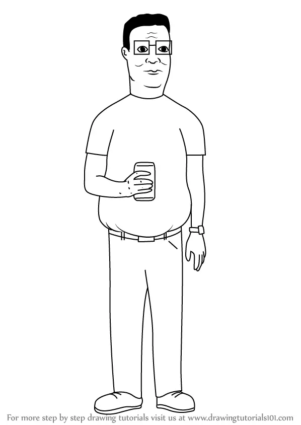 Learn How to Draw Hank Hill from King of the Hill (King of the Hill