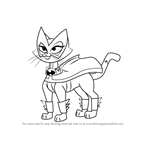 How to Draw Asa the Batcat from Krypto the Superdog