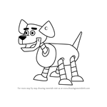 How to Draw Dogbot from Krypto the Superdog