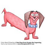 How to Draw Hot Dog from Krypto the Superdog