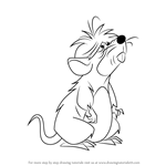 How to Draw Jimmy the Rat from Krypto the Superdog