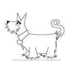 How to Draw Tail Terrier from Krypto the Superdog