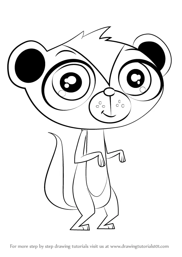 Step by Step How to Draw Sunil Nevla from Littlest Pet Shop ...