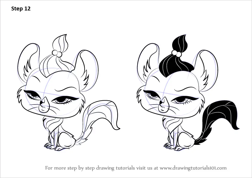 Step by Step How to Draw Velvet and Cashmere from Littlest Pet Shop