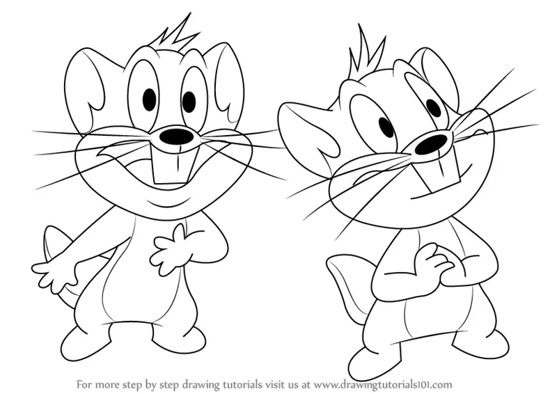 Learn How to Draw Mac and Tosh from Looney Tunes (Looney Tunes) Step by