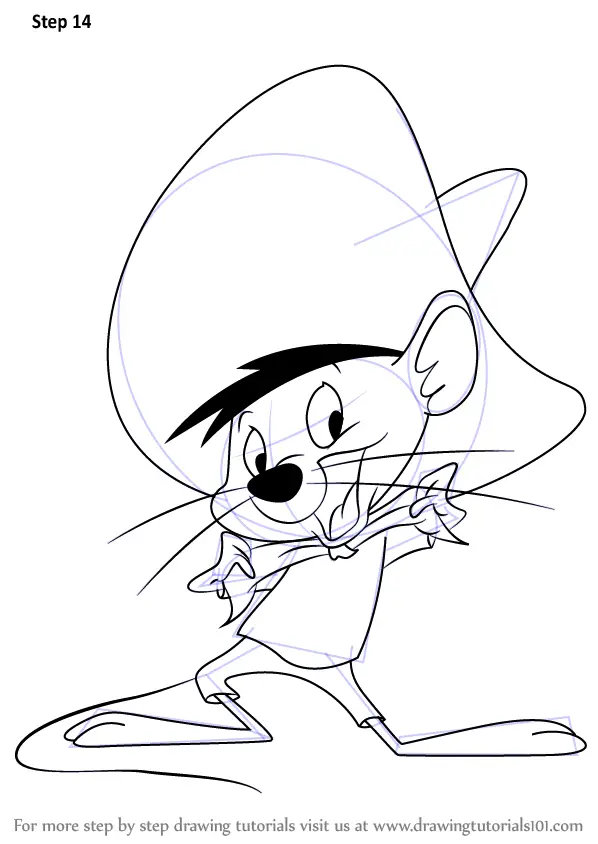 Learn How to Draw Speedy Gonzales from Looney Tunes (Looney Tunes) Step